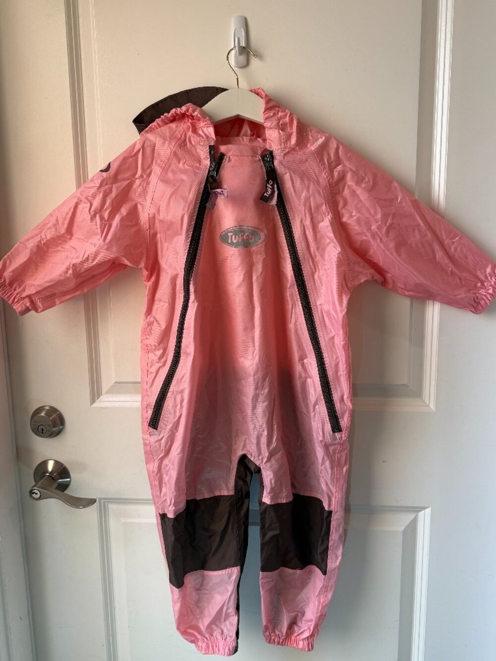 Tuffo Pink/Brown Waterproof Rain Suit Coverall (3T)